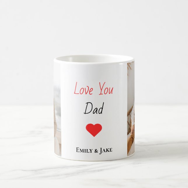 Personalisierte Mug Vatertag Geschenk mit Kinderna Kaffeetasse (Mittel)