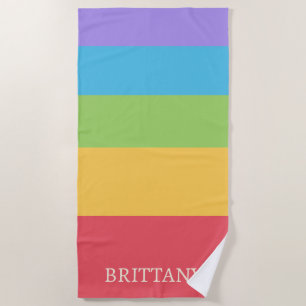 Personalisierte Multicolor-5-Farbblockierung Strandtuch