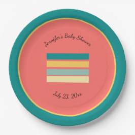 Personalisierte Multicolor Beachy Pappteller