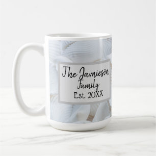 Personalisierte Muschel für Familienname Kaffeetasse