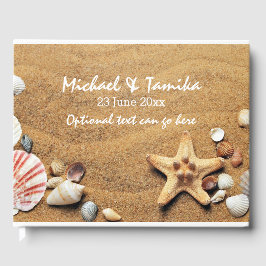 Personalisierte Muscheln am Strand Hochzeitsgast Gästebuch