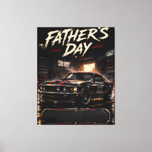 Personalisierte Muscle-Car-Vater-Leinwand Leinwanddruck