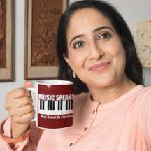 Personalisierte Musik spricht inspirierende Tasse 