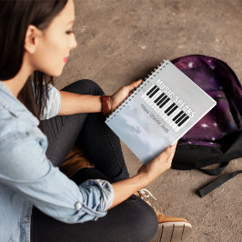 Personalisierte Musik spricht inspirierendes Zitat Notizbuch