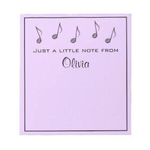 Personalisierte Musiknoten Notepad Notizblock