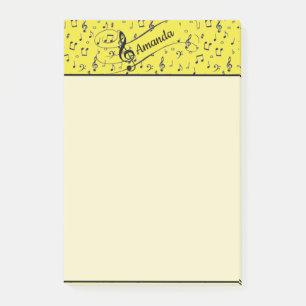Personalisierte Musiknoten Post-it Klebezettel