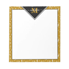 Personalisierte Musiksymbole Notizblock