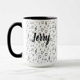 Personalisierte Musiksymbole Tasse