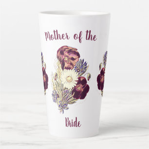 Personalisierte Mutter-der-Braut-Blumen-Aquarell Milchtasse