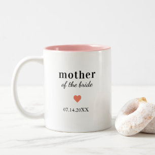 Personalisierte Mutter der Braut Zweifarbige Tasse