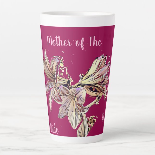 Personalisierte Mutter der Brautblüte Mulberry Milchtasse (Vorderseite)