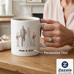 Personalisierte Mutter des Bräutigams Hochzeit Kaffeetasse
