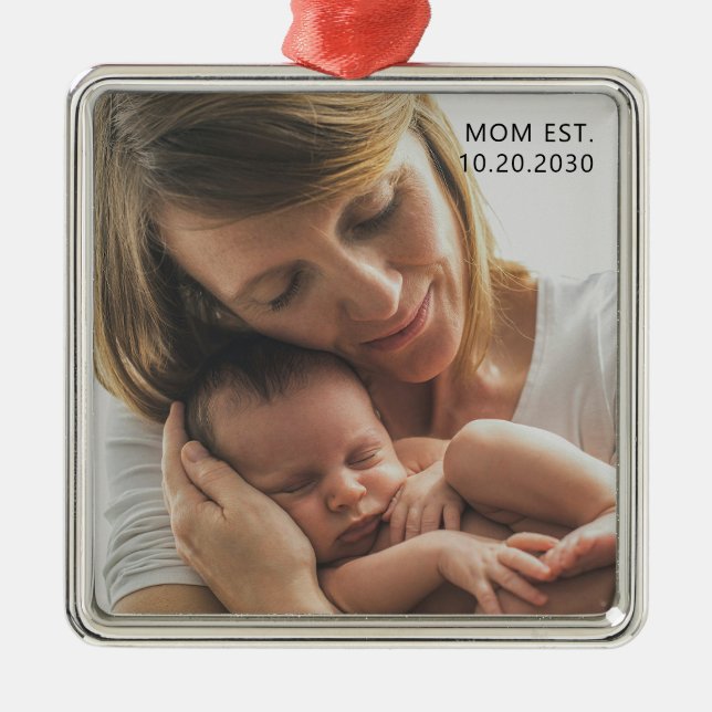 Personalisierte Mutter etabliert Ornament Aus Metall (Vorne)