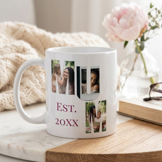 Personalisierte Mutter Foto-Collage Muttertag Kaffeetasse (Von Creator hochgeladen)