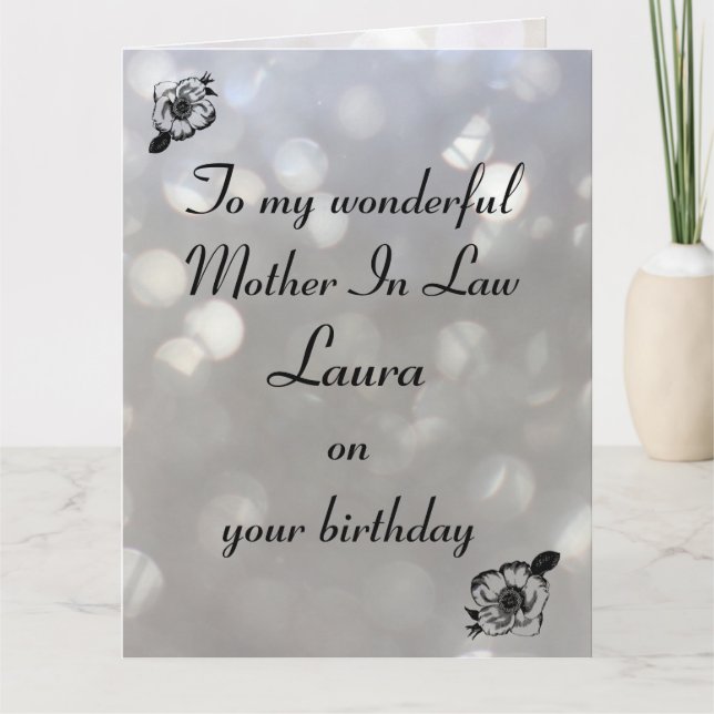 Personalisierte Mutter im Recht Geburtstag Karte (Vorderseite)