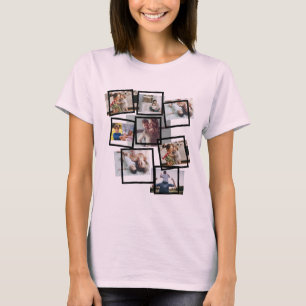 Personalisierte Muttertags-Foto-Collage 9 Bilder T-Shirt