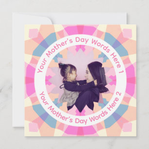 Personalisierte Muttertags-Rosastirn-Mama-Fotokart