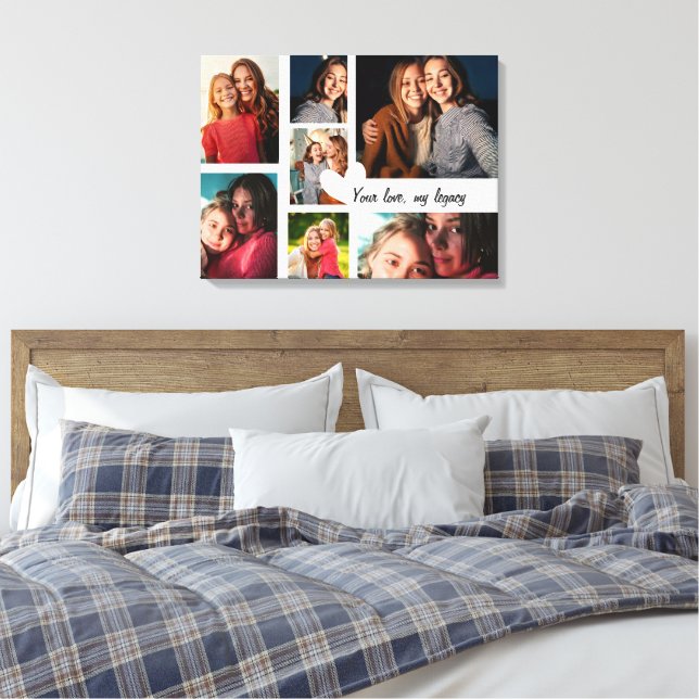Personalisierte Muttertagsfotografie Leinwanddruck (Insitu (Schlafzimmer))