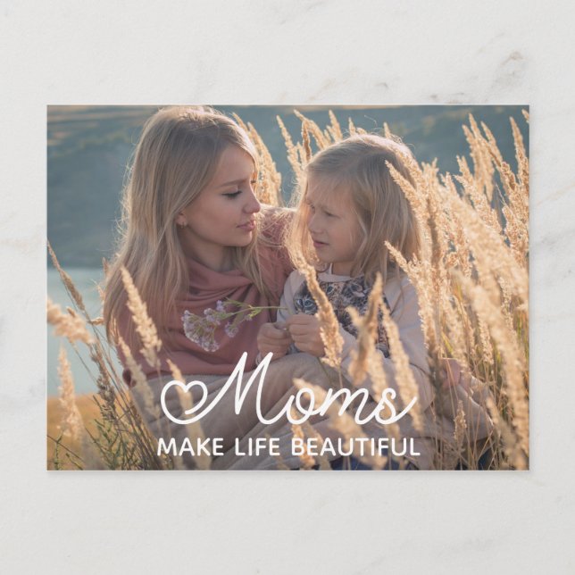 Personalisierte Muttertagskarte Postkarte (Vorderseite)