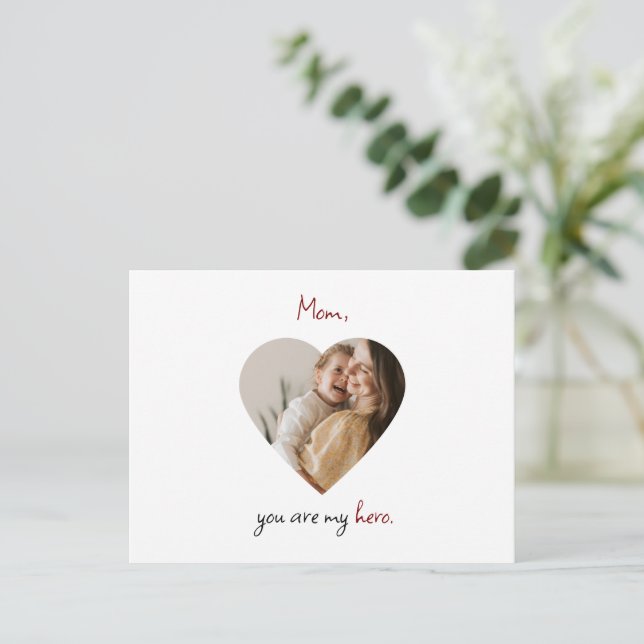 Personalisierte Muttertagskarte Postkarte (Stehend Vorderseite)