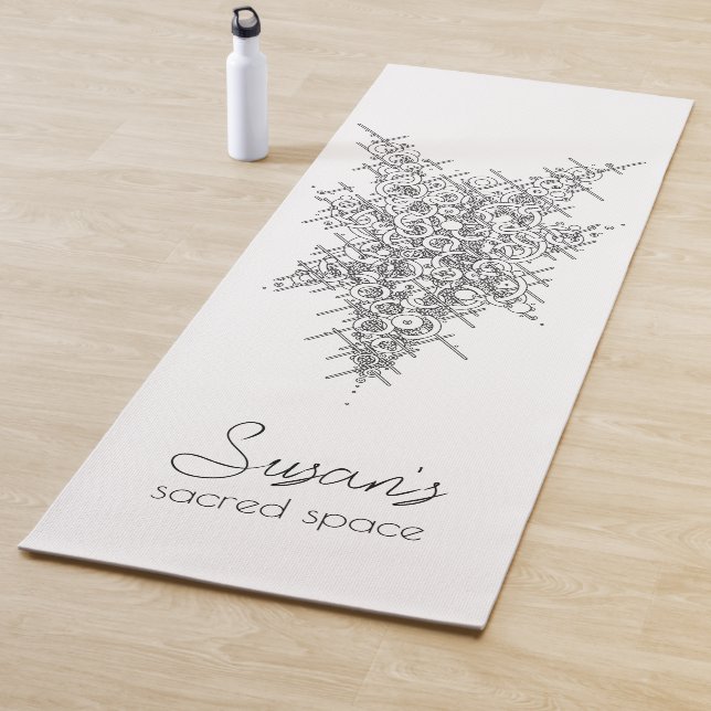 Personalisierte mystische "Name's Sacred Space" Yo Yogamatte (Beispiel)