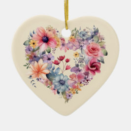 Personalisierte Nachricht Farbenfrohe Herzgeschenk Keramik Ornament