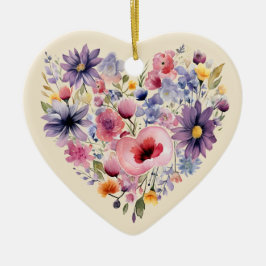 Personalisierte Nachricht Farbenfrohe Herzgeschenk Keramik Ornament