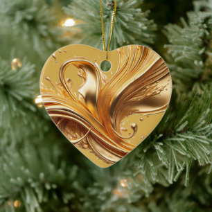 Personalisierte Nachricht Farbiges Herzgeschenk "G Keramik Ornament