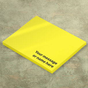 Personalisierte Nachricht Lebendiges Hellgelb Post-it Klebezettel