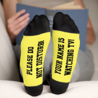 PERSONALISIERTE Nachrichtensocken gelb