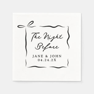 Personalisierte Nacht vor dem Bow Cocktail Napkins Serviette