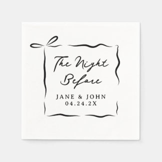 Personalisierte Nacht vor dem Bow Cocktail Napkins Serviette