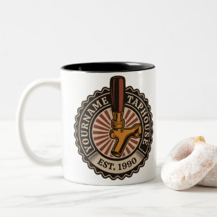 Personalisierte NAME Craft Beer Taphouse Brauerei  Zweifarbige Tasse