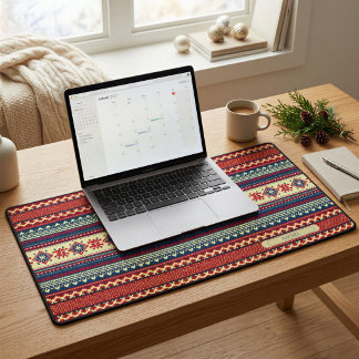 Personalisierte Name Fair Isle Weihnachts-Schreibt Schreibtischunterlage