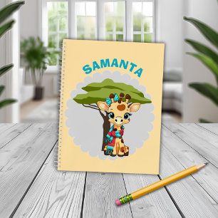 Personalisierte "Name" Giraffe Notizbuch