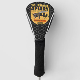 Personalisierte NAME Honigbiene Imkerei Bienenstöc Golf Headcover