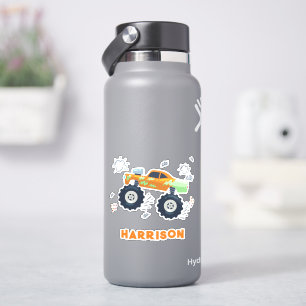 Personalisierte Name Monster Car Trucks Aufkleber
