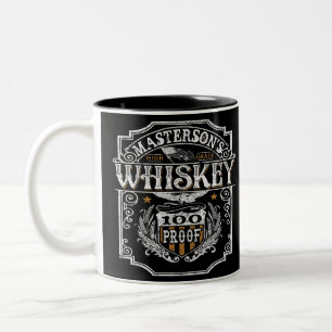 Personalisierte NAME Old West Whiskey-Brauerei-Bar Zweifarbige Tasse