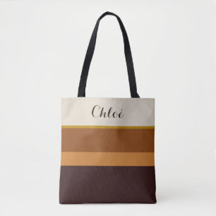 Personalisierte Name-Tasche – Elegante Erdtöne & G Tasche