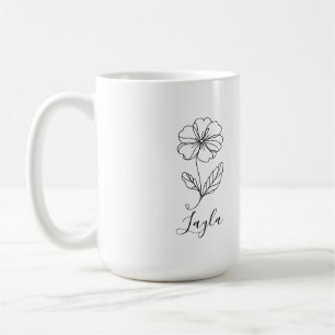 Personalisierte Namen Februar Nachtkerze Geburtsta Kaffeetasse