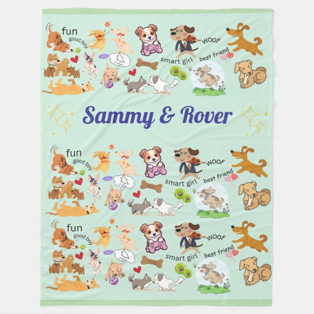 Personalisierte Namen für Sie oder Ihr Kind Fleecedecke (Vorderseite)