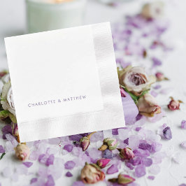 Personalisierte Namen, geprägt Hochzeit Serviette