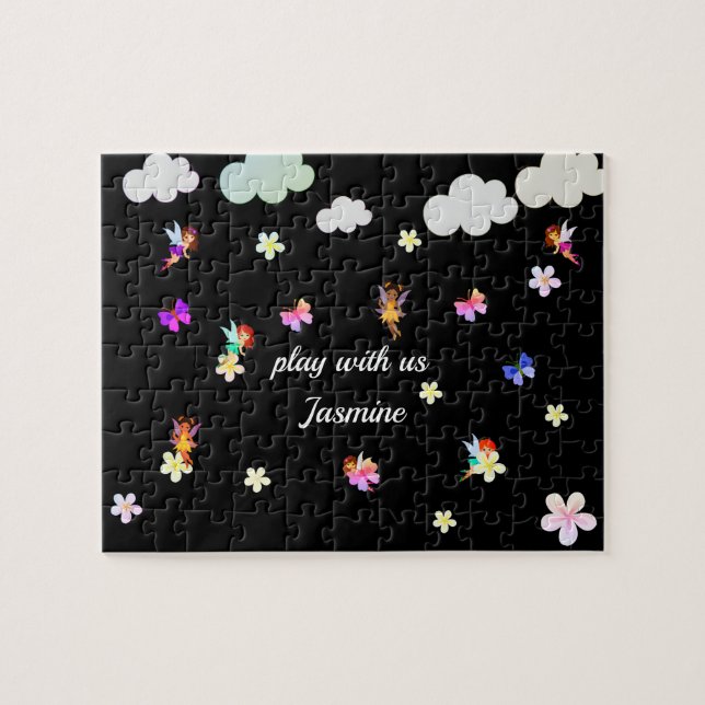 Personalisierte Namen Girls Fairies (Horizontal)