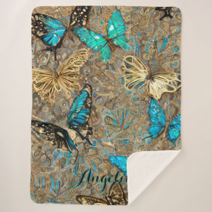 Personalisierte Namen Gold Schmetterlinge Sherpadecke