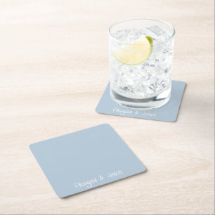 Personalisierte Namen Himmelblauer Cocktail Rechteckiger Pappuntersetzer