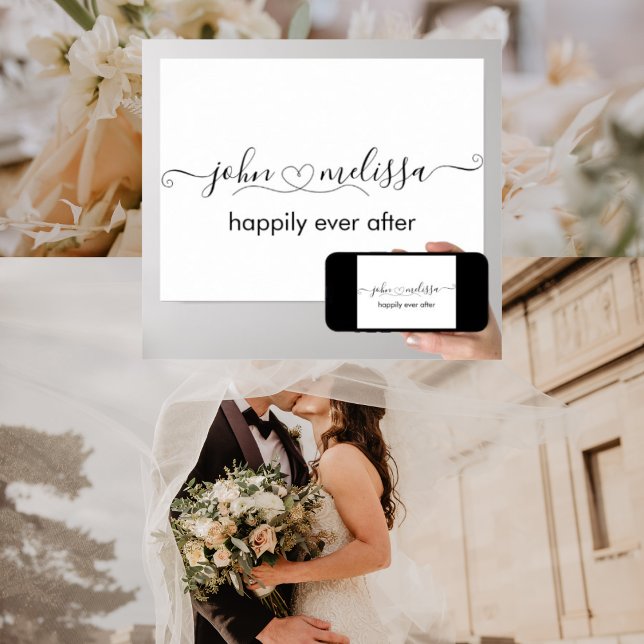 Personalisierte Namen mit Herzplakat Poster (Personalized Wedding Poster)