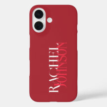 Personalisierte Namen Rotes Monochrom
