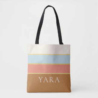 Personalisierte Namen-Tasche | Gestreiftes Sommerd Tasche