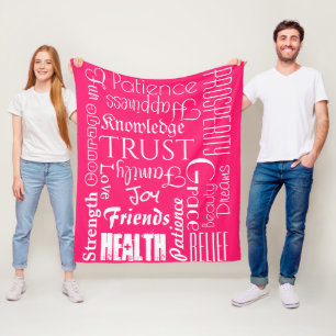 Personalisierte Namen und/oder Worte der Liebe fle Fleecedecke