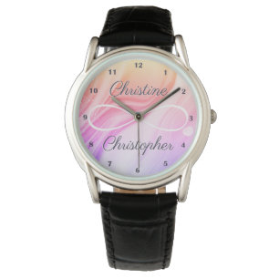 Personalisierte Namen Unendlich Symbol Rainbow Omb Armbanduhr